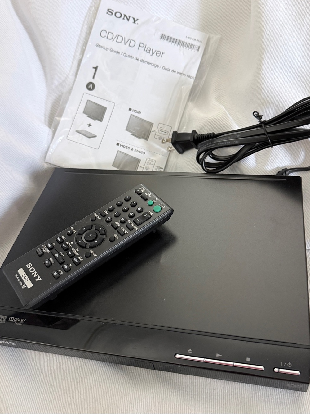 Sony DVP-SR510H HDMI CD DVD Player with remote and manual. Works!